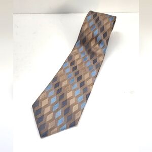 Paul Dione Diamond Pattern Men's 100% Silk Tie